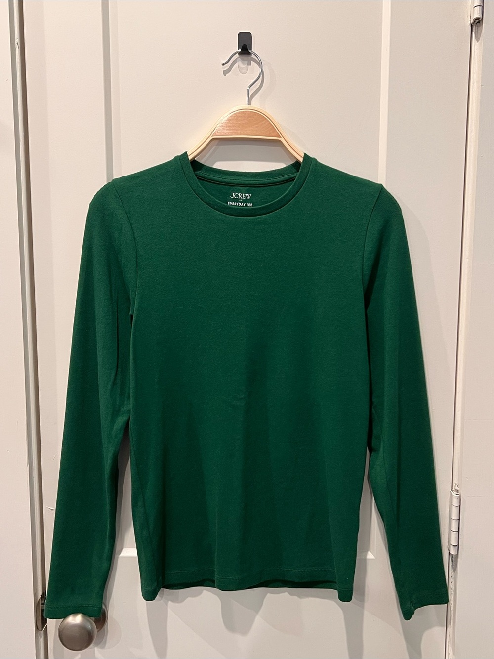 NWOT!!! J Crew Green Long-Sleeve Crewneck Tee